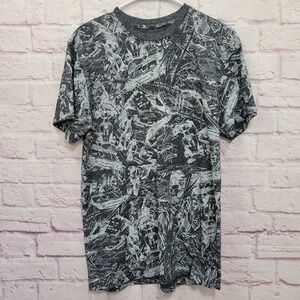 Knickerbocker AOP Crew Neck TShirt Mens M Cyberpunk Grunge Indie Streetwear